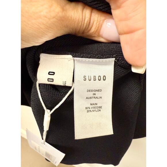 NWT Suboo The Dylan Long Sleeve Reversible Keyhole Top Black Womrn's Size XS - Picture 6 of 6